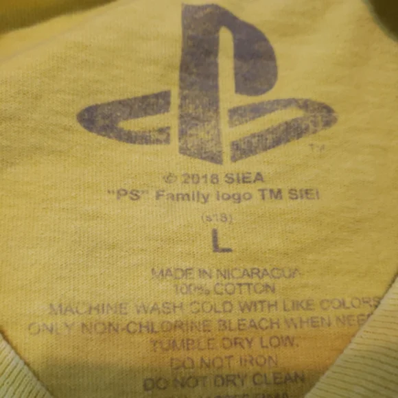 Sony Playstation Shirt Size Large SIEA PS Family Logo Japanese Long Sleeve Crop - Picture 7 of 8